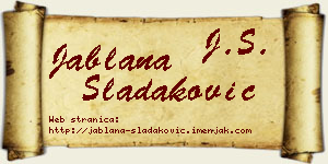 Jablana Sladaković vizit kartica